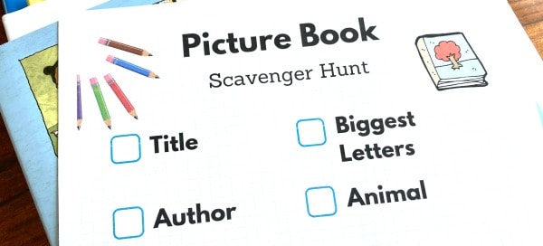 Free Printable Picture Book Scavenger Hunt