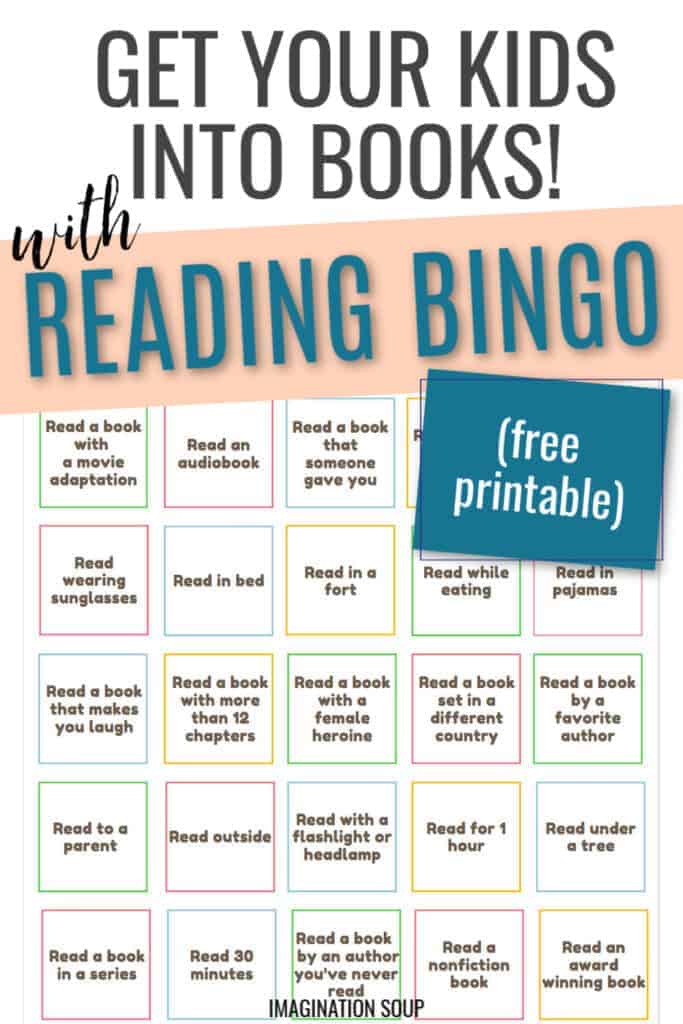 FREE summer reading bingo challenge for kids 