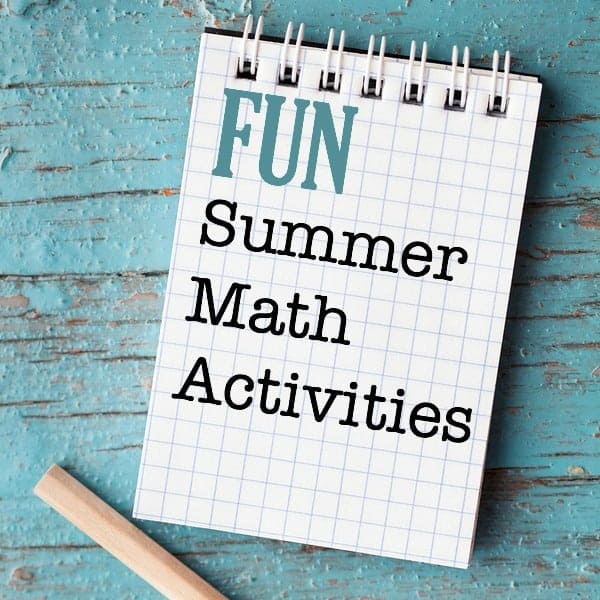 math activities and ideas for summer vacation elementary age kids